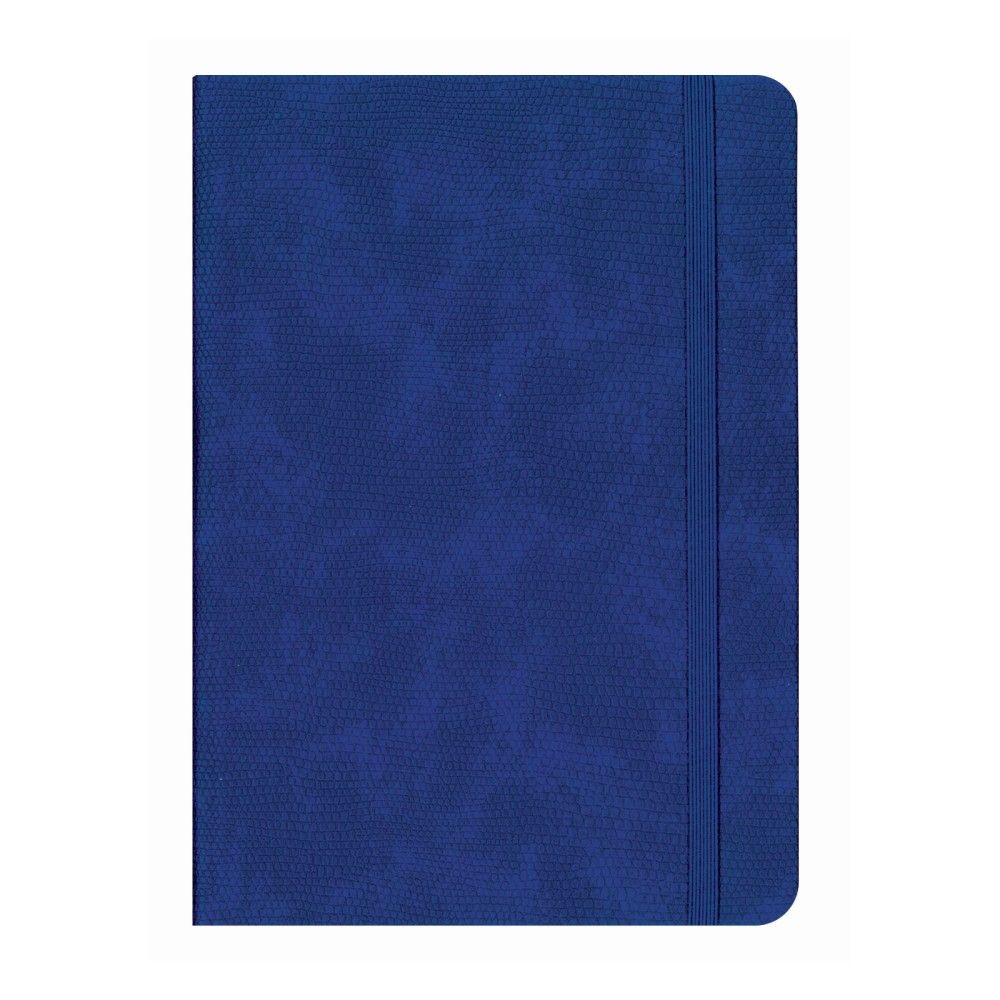 Бележник с ластик LASTVA Play, A5, 96 л., линиран офсет 80 г, термо PU корица, син