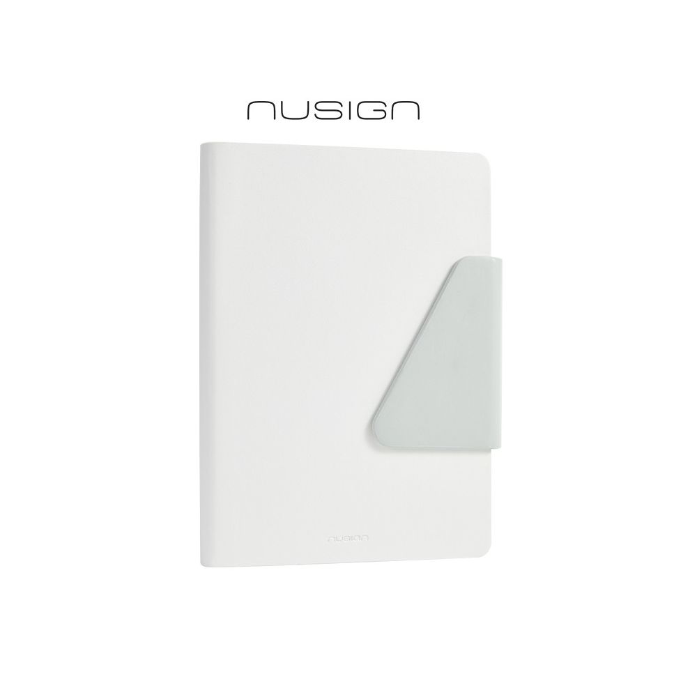 Бележник с магнит Nusign Classic ENS209, A5, 120 л., линиран шамоа офсет 80 г, корица ECO кожа, бял