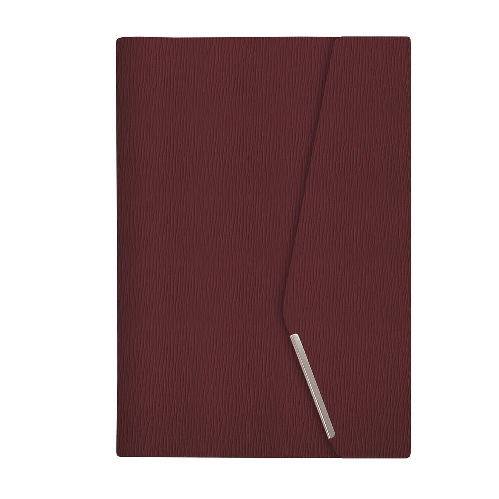 Бележник с магнитен капак LASTVA Beta, B5, 112 л., линиран шамоа офсет 80 г, термо PU корица, червен