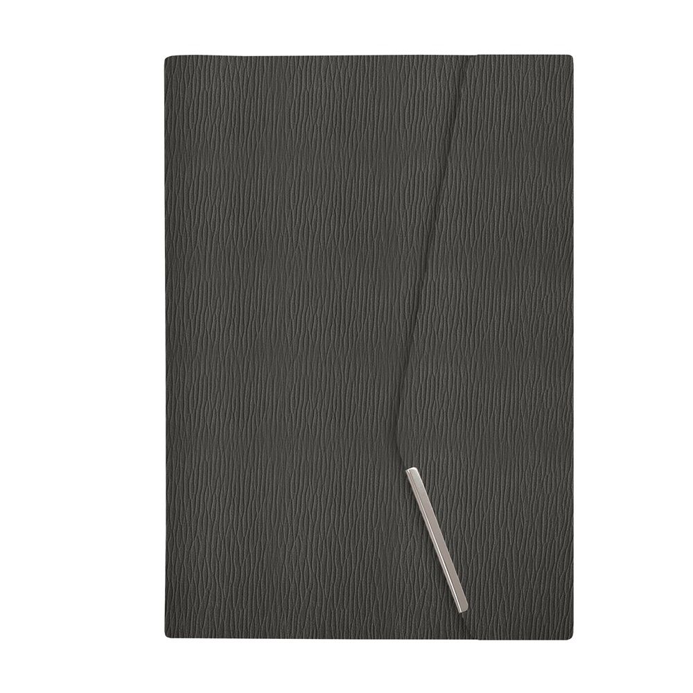 Бележник с магнитен капак LASTVA Beta, B5, 112 л., линиран шамоа офсет 80 г, термо PU корица, сив