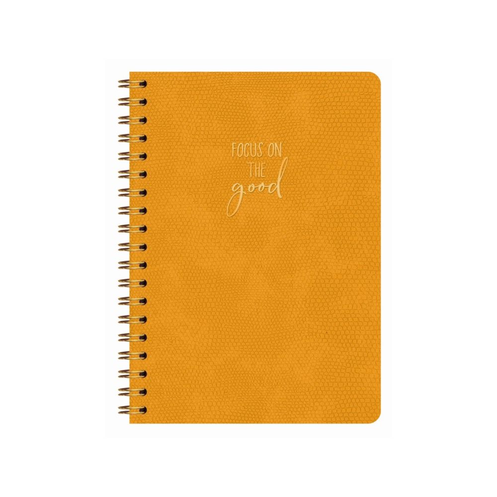 Бележник със спирала LASTVA Palermo, B5, 90 л., линиран шамоа офсет 80 г, термо PU корица, оранжев