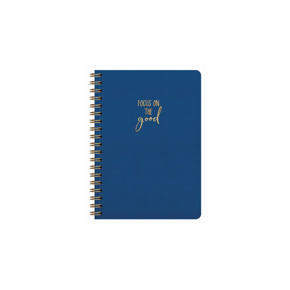 Бележник със спирала LASTVA Palermo, B5, 90 л., линиран шамоа офсет 80 г, термо PU корица, тъмносин