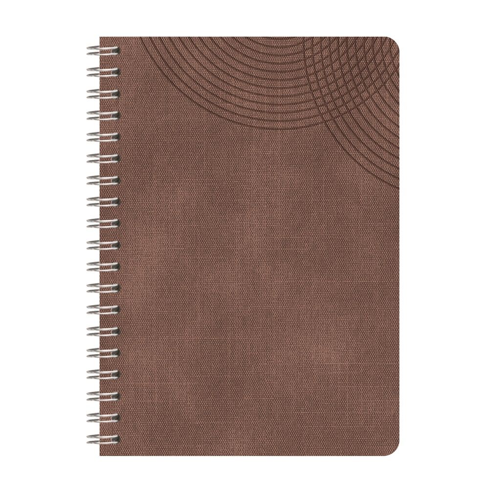 Бележник със спирала LASTVA Toledo, B5, 90 л., линиран офсет 80 г, термо PU корица, кафяв