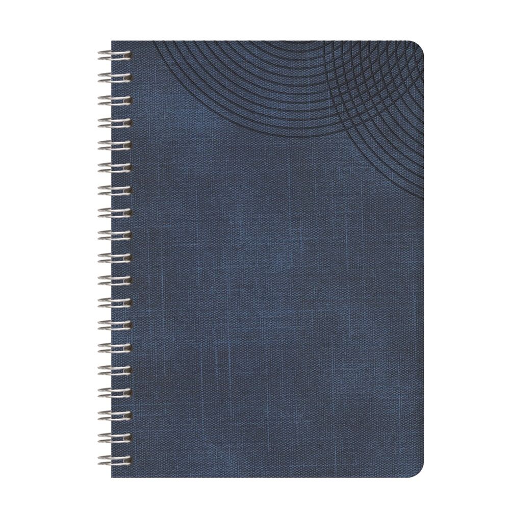 Бележник със спирала LASTVA Toledo, B5, 90 л., линиран офсет 80 г, термо PU корица, син