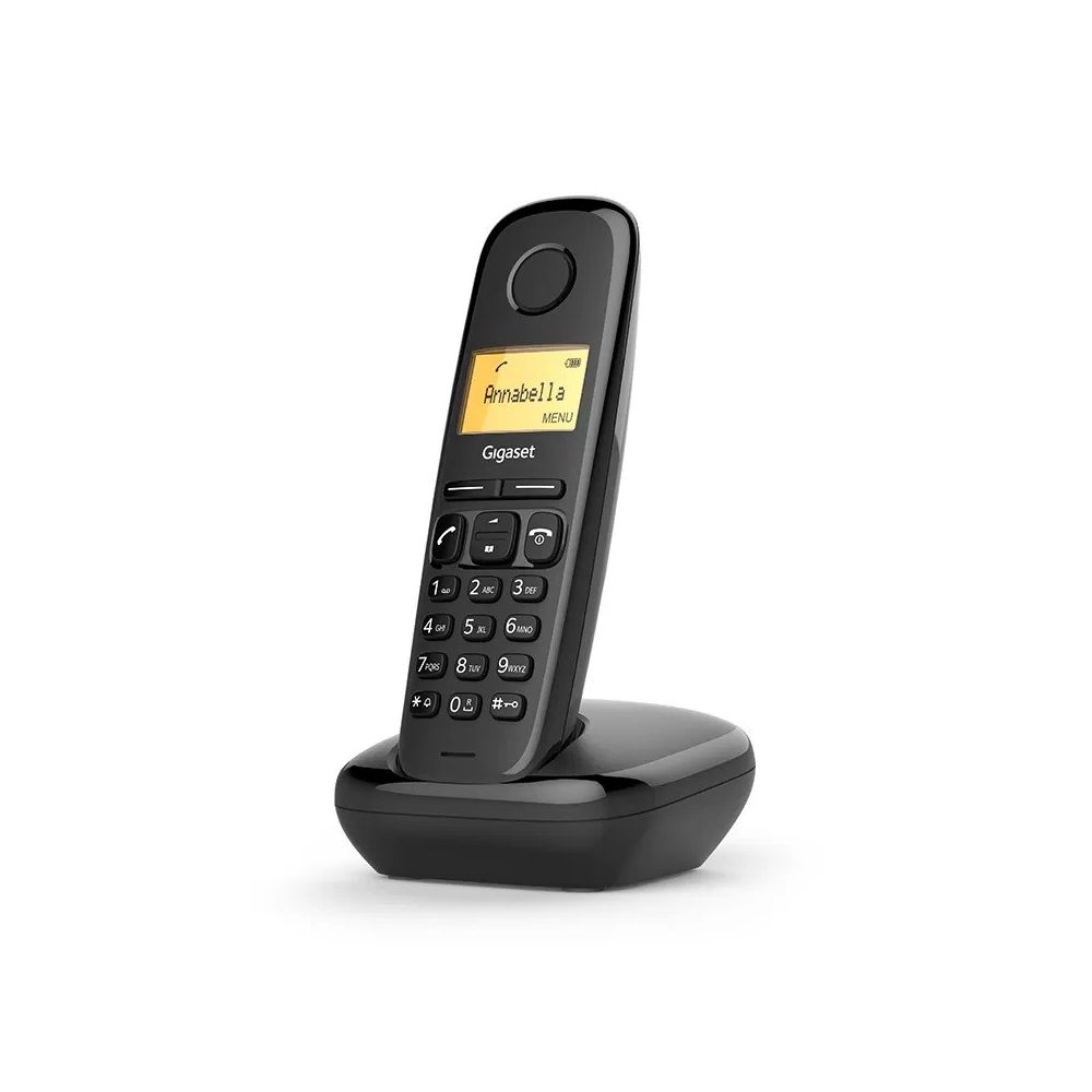 Безжичен телефон DECT Gigaset A170, черен