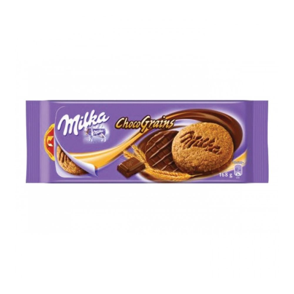 Бисквити Milka Choco Grain, с шоколад , пълнозърнести, 126 г