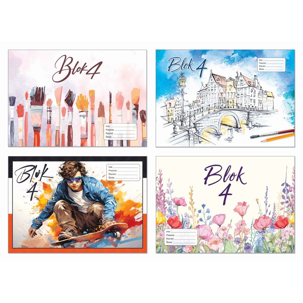 Блок за рисуване LASTVA №4, 110 г/кв.м, 10 л.