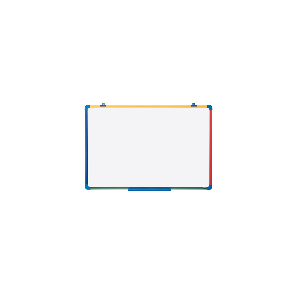 Бяла магнитна дъска Bi-Office Schoolmate, 600х450 мм, цветна PP рамка