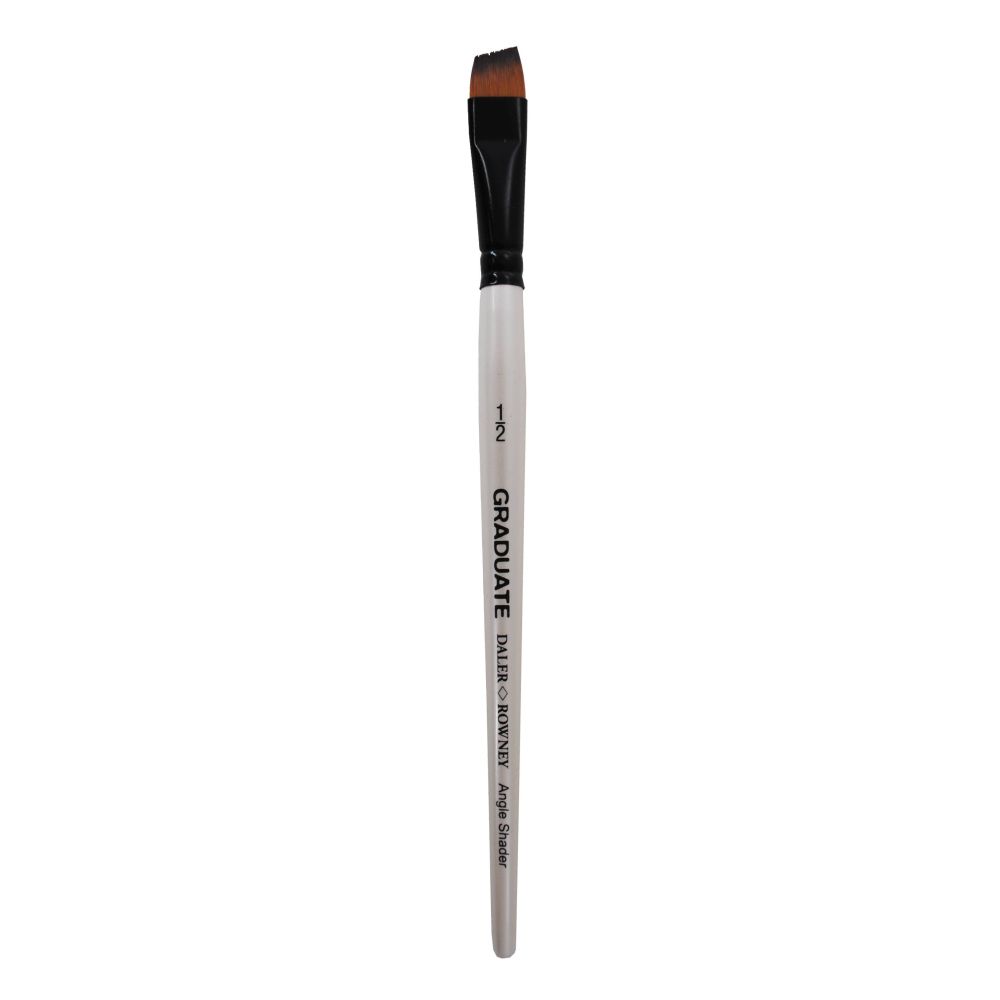 Четка за рисуване DALER-ROWNEY Graduate Synthetic Angle Shader ½", скосена, къса дръжка, изк. косъм