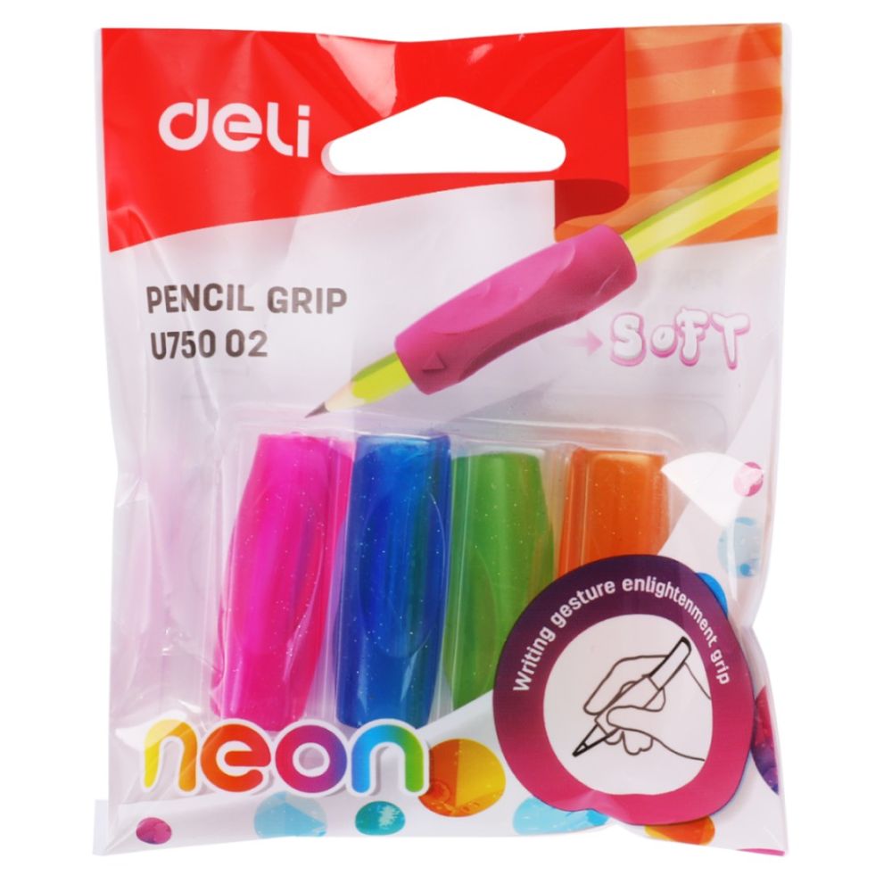 Грип за молив Deli Neon EU75002, 4 цвята неон