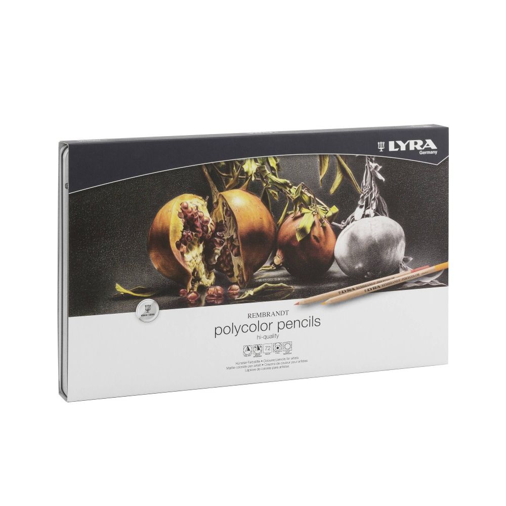 Цветни моливи LYRA Rembrandt Polycolor, метална кутия, 72 цвята
