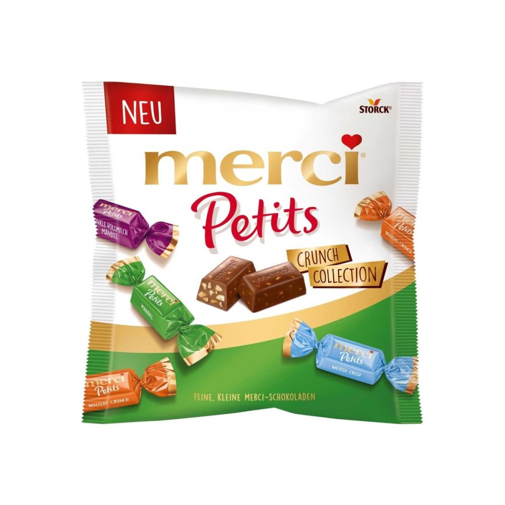 Шоколадови бонбони MERCI PETITS CRUNCH, пакет 125 г