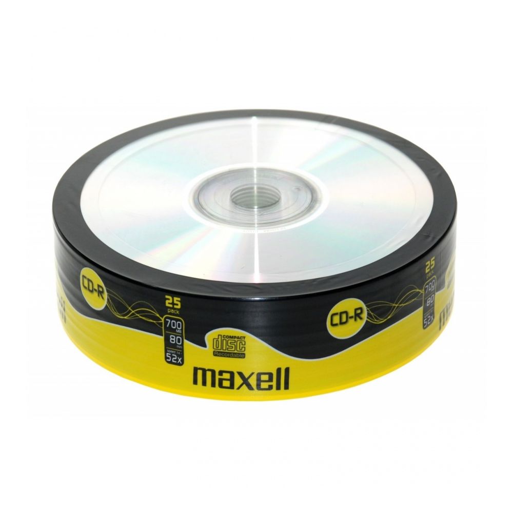 CD-R Maxell, 700MB, 52x, опаковка от 25 бр.