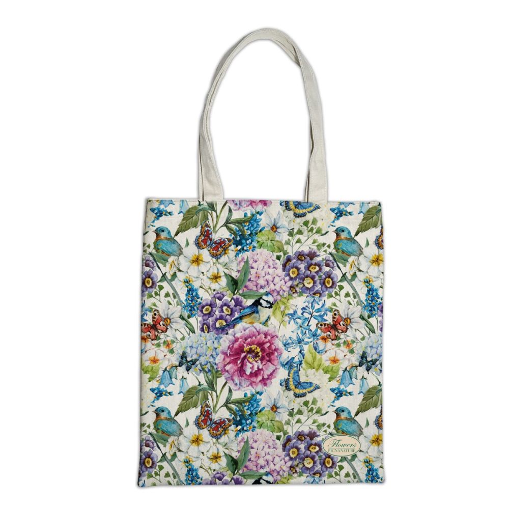 Чанта за пазар PIGNA Shoppper Nature flower, ECO памук, с дръжки