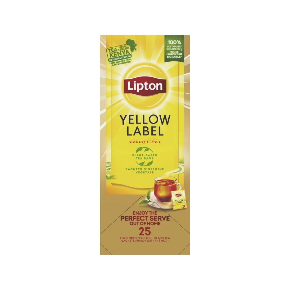Чай Lipton Yellow Label черен, кутия 25 бр. x 1.8 г