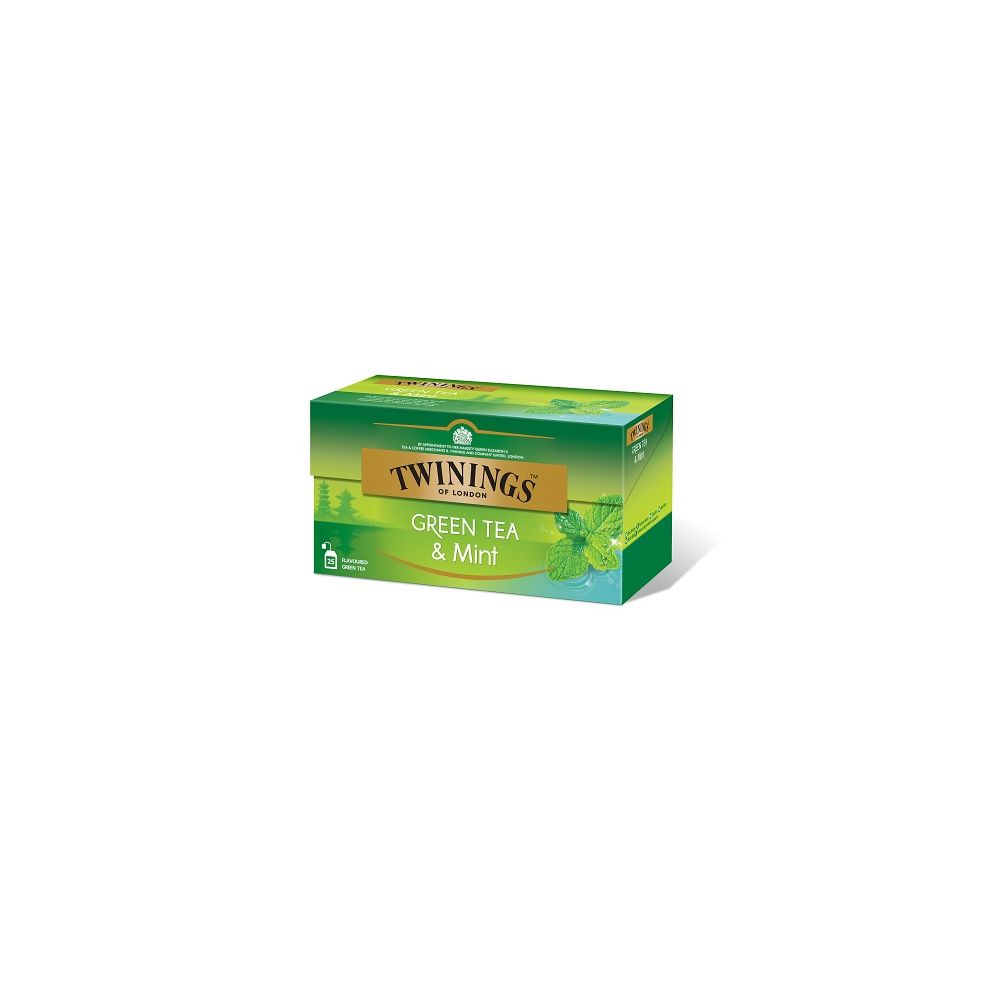 Чай Twinings Зелен с мента, кутия 25 бр. х 1.5 г