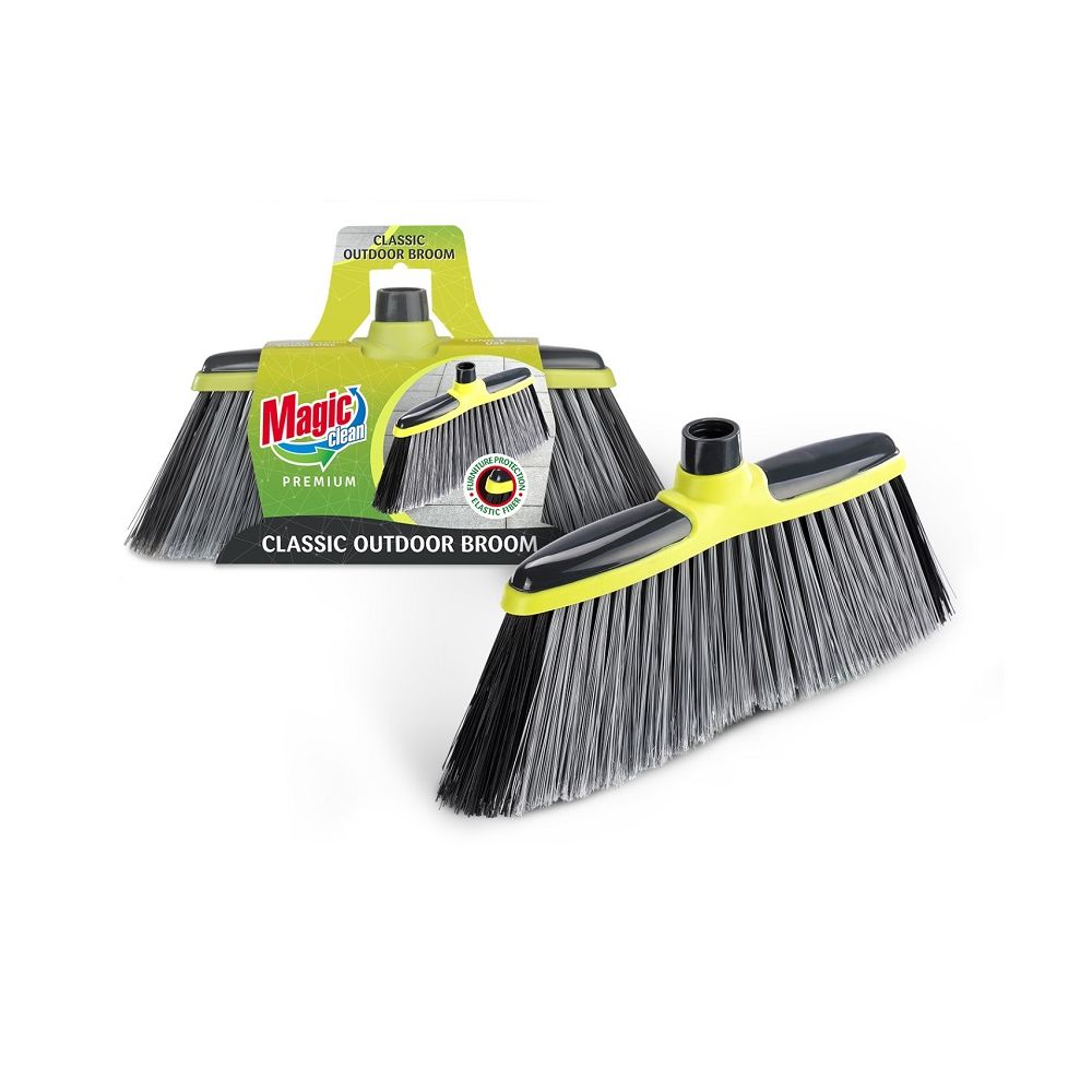 Четка за под Magic Clean Premium, за външно почистване, конусна резба, дължина на косъма 10 см