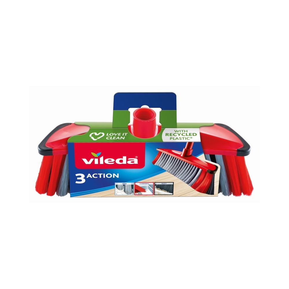 Четка за под с конусна резба VILEDA 3-Action , 17х26.5х5 см