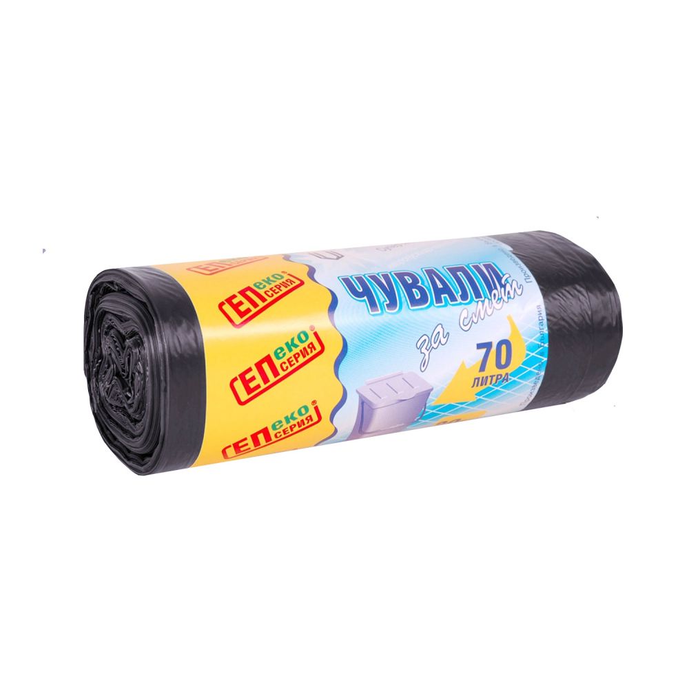 Чували за смет Extrapack, HDPE 15 mic, 70 л, 60х90 см, черни, 20 бр. Чували за смет Extrapack, HDPE 15 mic, 70 л, 60х90 см, черни, 20 бр.