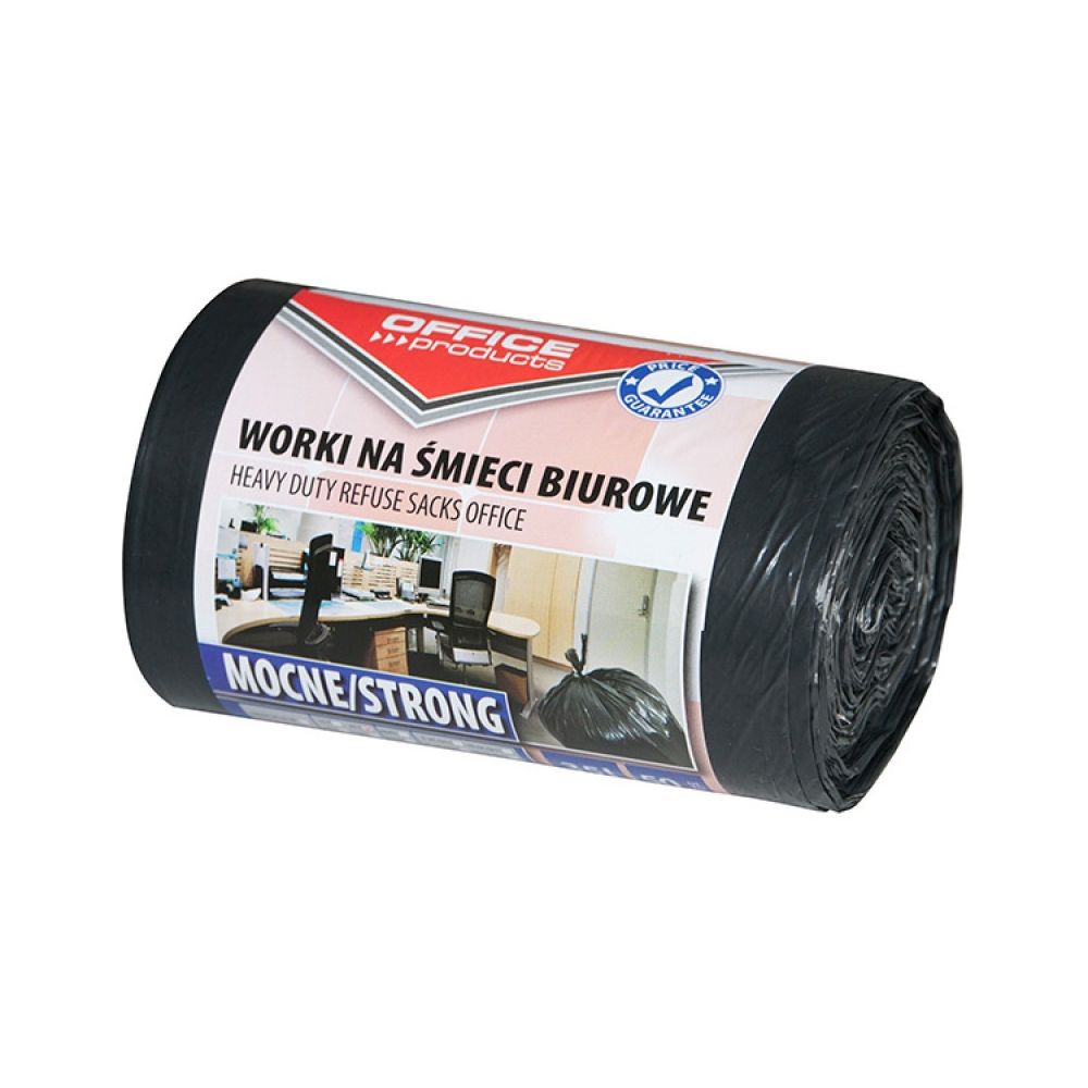 Чували за смет OFFICE PRODUCTS, LDPE 22 mic, 35 л, 49х58см, черни, 50 бр.