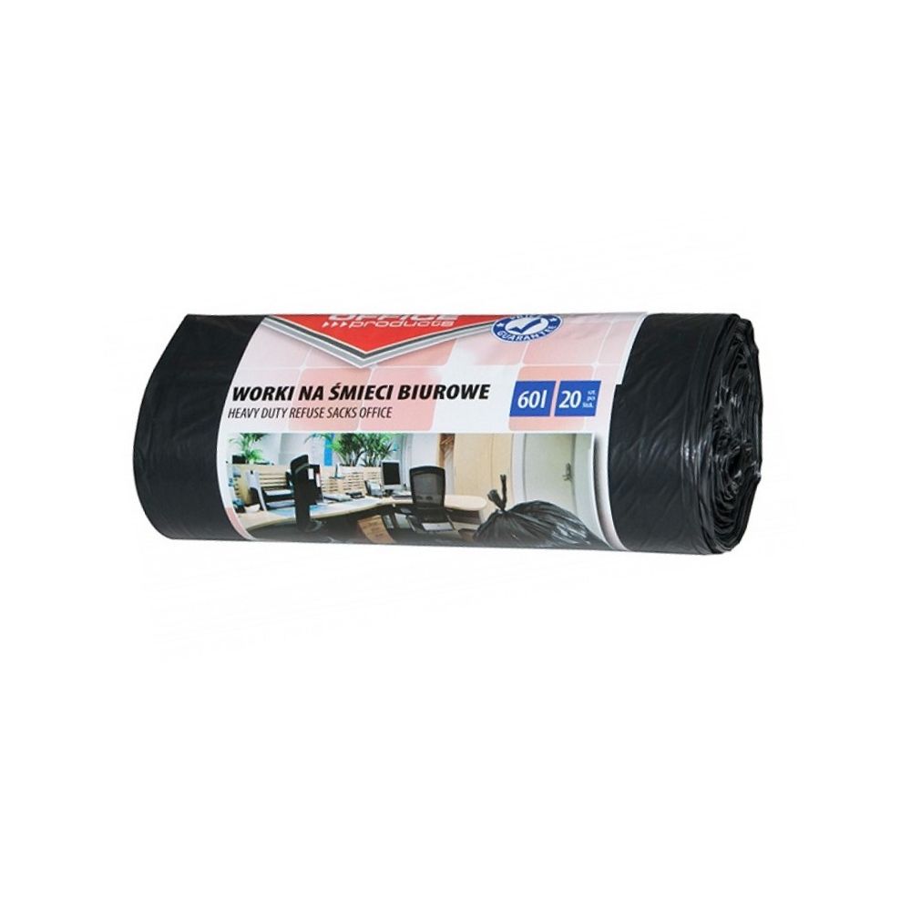 Чували за сметOFFICE PRODUCTS, LDPE 20 mic, 60 л, 59х72 см, черни, 20 бр
