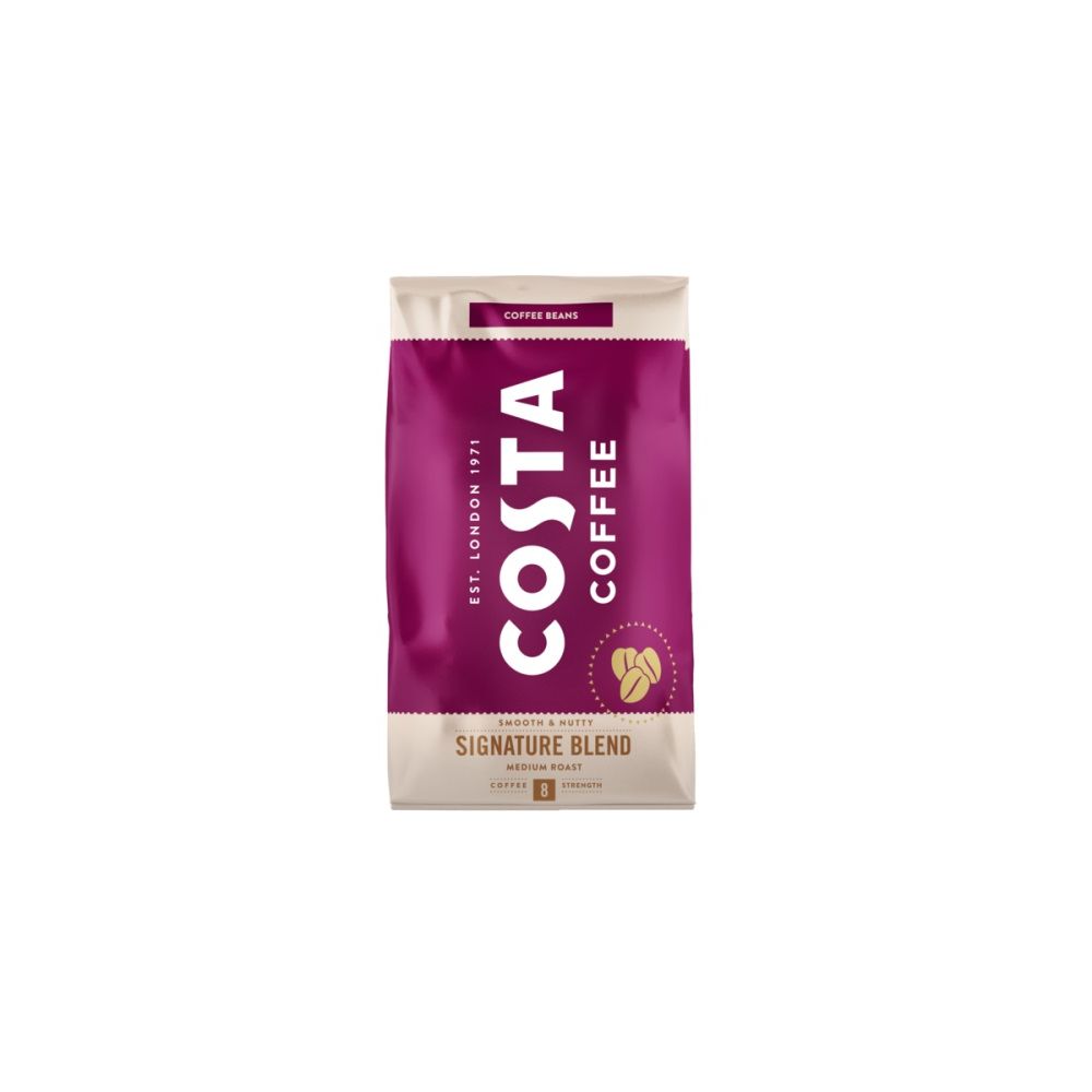Costa Signature Blend 8 Medium Roast кафе на зърна, пакет 1 кг