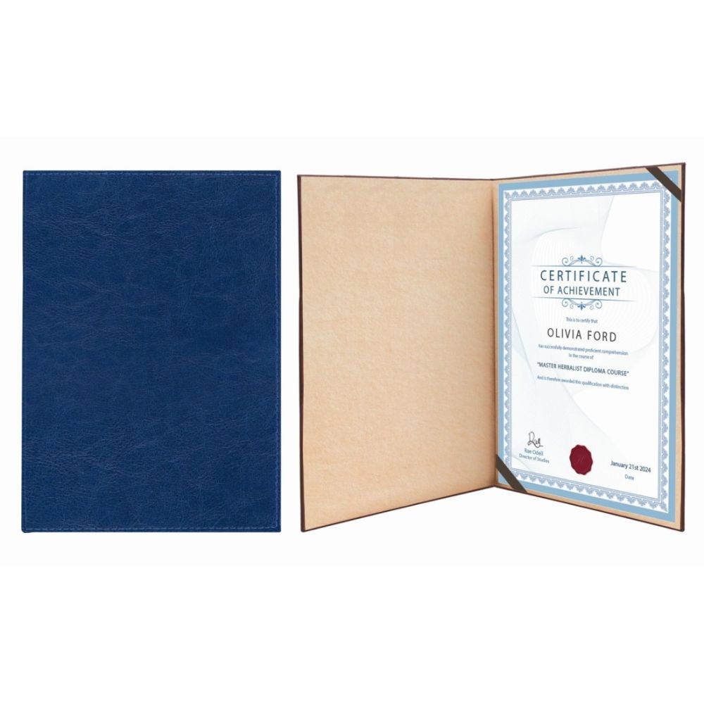 Папка за сертификати LASTVA Certificate A4+, 230x320 мм, PU термокорица, черна