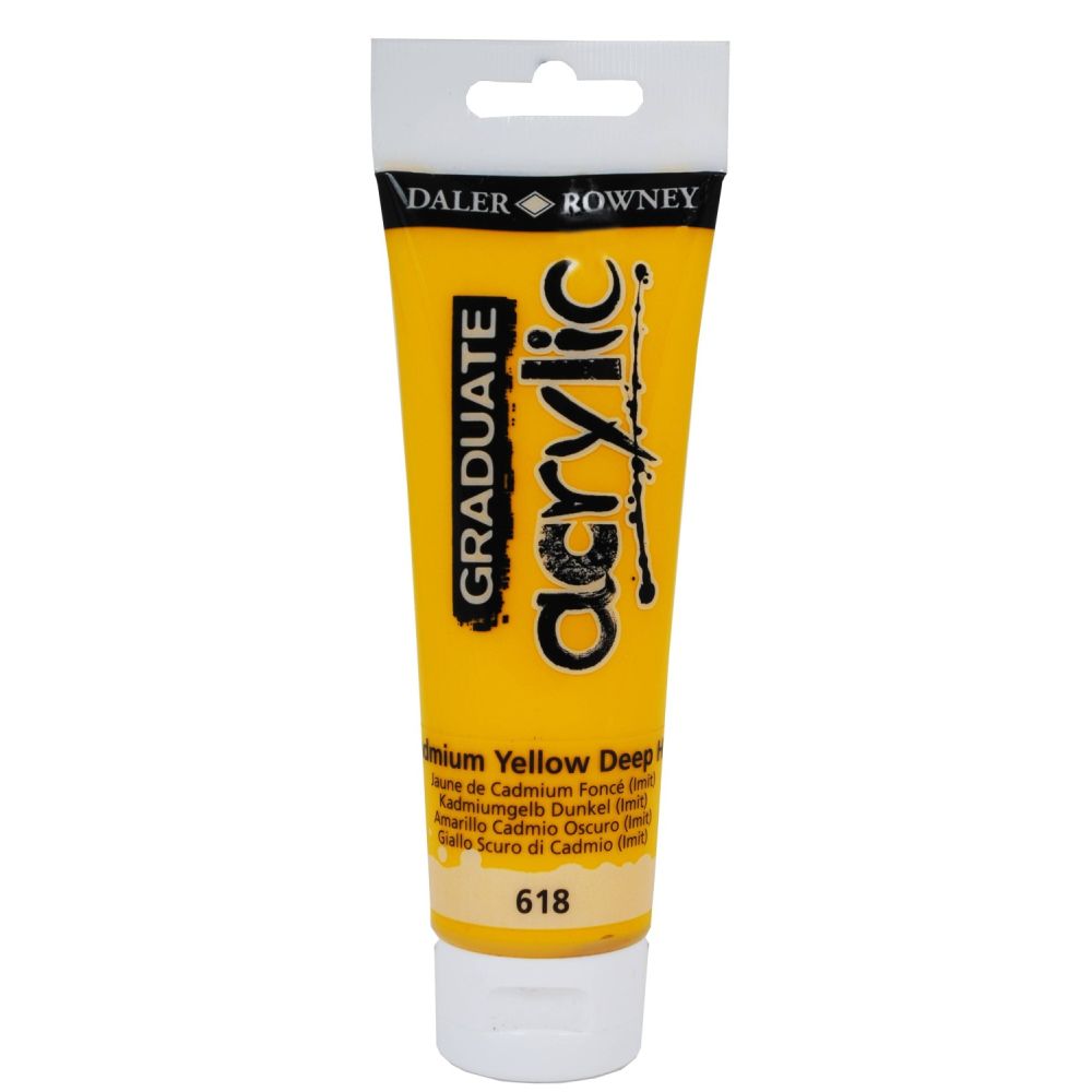 Акрилна боя DALER-ROWNEY Graduate, 120 мл, Cad Yellow Deep Hue
