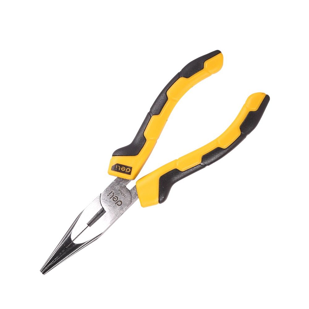 Дългоусти клещи Deli TOOLS EDL2106, 6"/160 мм, жълточерни