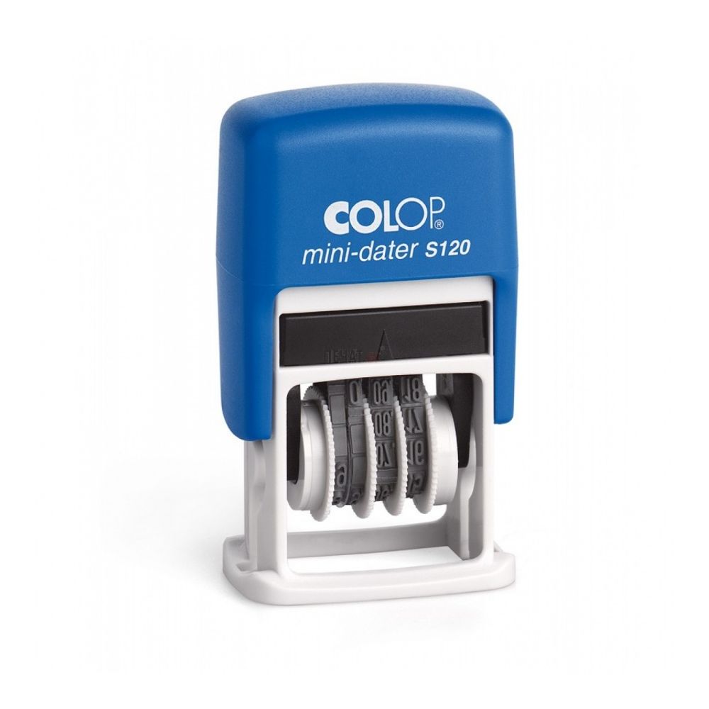 Датник Colop Mini-Date S 120, с цифри, височина на шрифта 4 мм, 10х25 мм, черен тампон