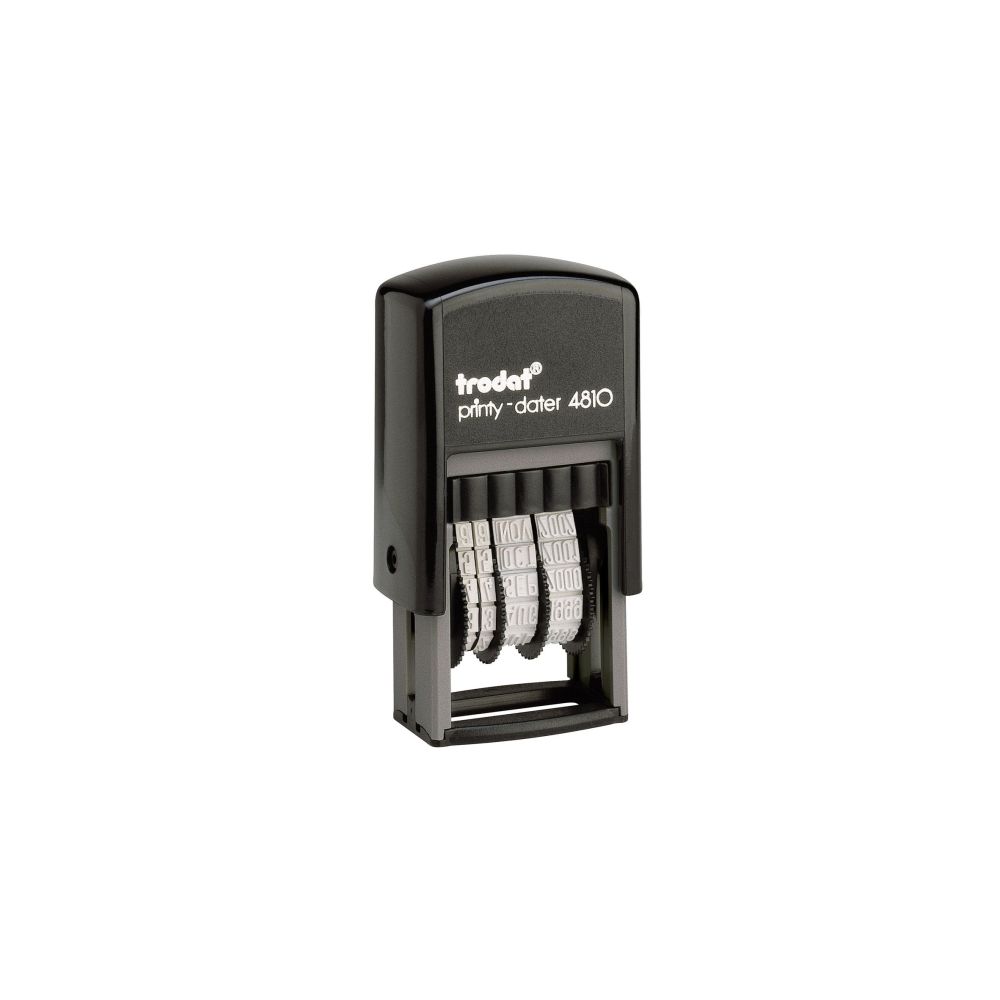 Датник Trodat Printy 4800 с цифри, височина на шрифта 3 мм, син тампон