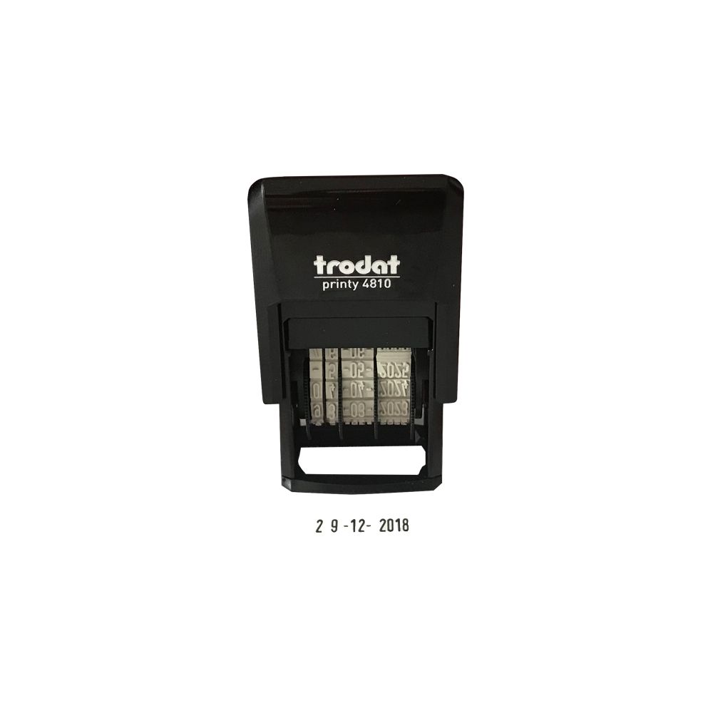 Датник Trodat Printy mini 4810 с цифри, височина на шрифта 3.8 мм, син тампон