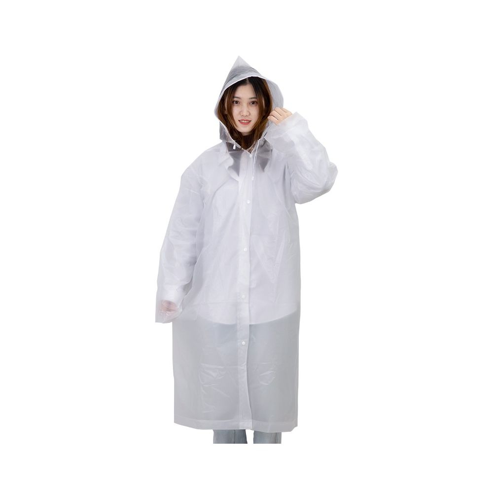 Дъждобран Deli TOOLS DL553010, за височина 150-180 см, 140 mic EVA, прозрачно бял, 1 размер