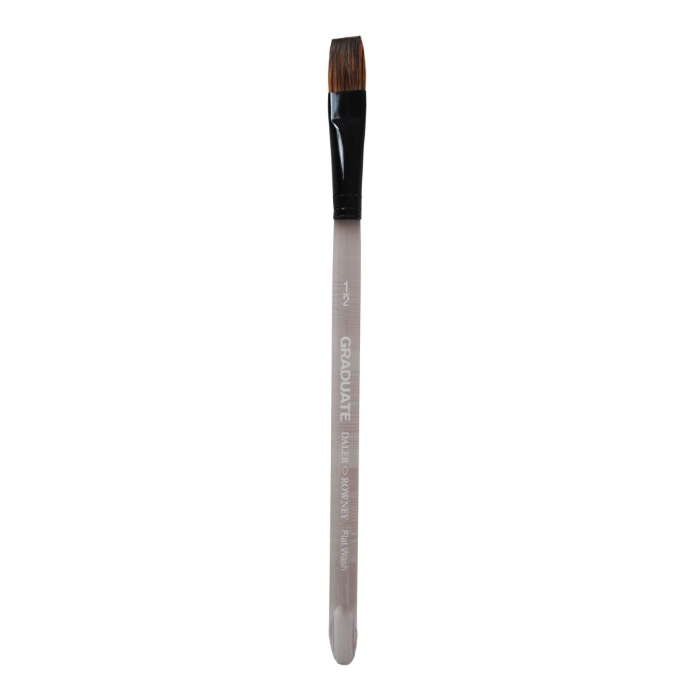 Четка за рисуване DALER-ROWNEY Graduate Pony/Synthetic Flat Wash ½″, плоска, естествен и изк. косъм