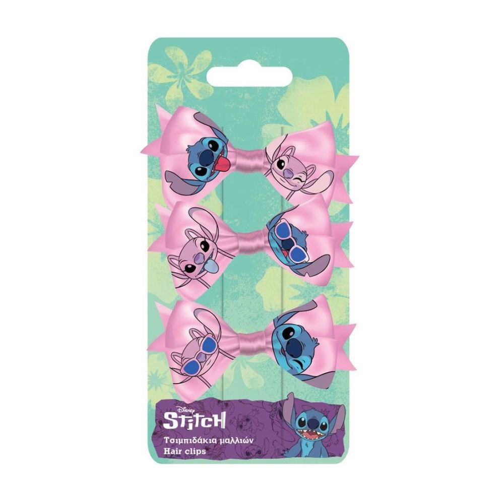 Детски фиби за коса Diakakis LILO & STITCH, комплект от 3 бр.