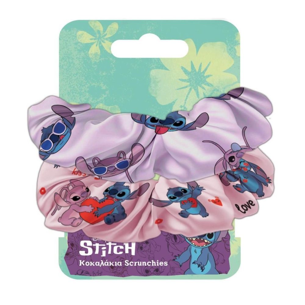 Детски скрънч-ластик за коса Diakakis LILO&STITCH, комплект от 2 броя