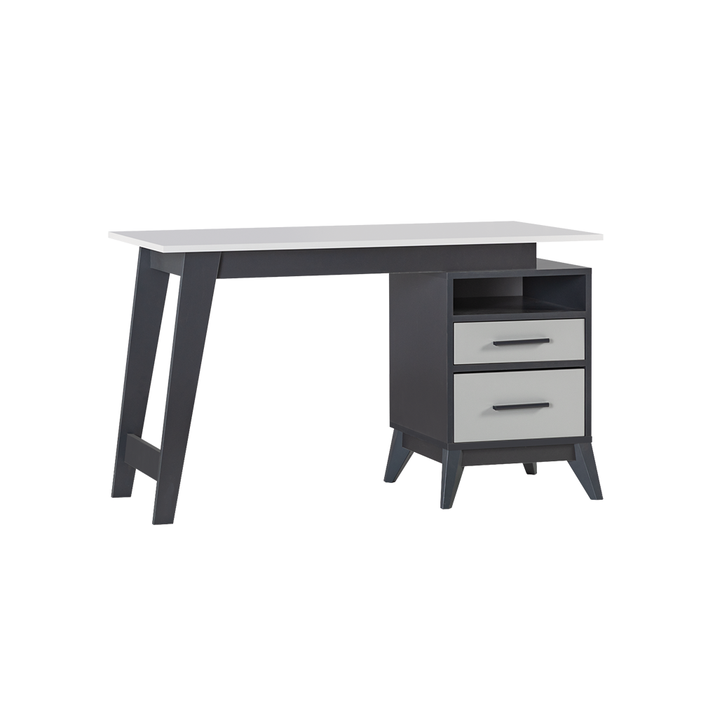 Детско бюро Breda, 1270х600х750 мм, ПДЧ 18мм, черно и сиво