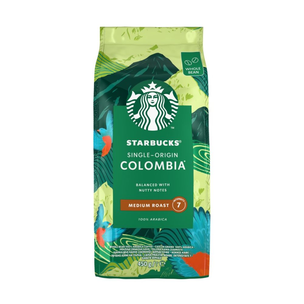 Кафе Starbucks Single-Origin Colombia, на зърна, пакет, 450г