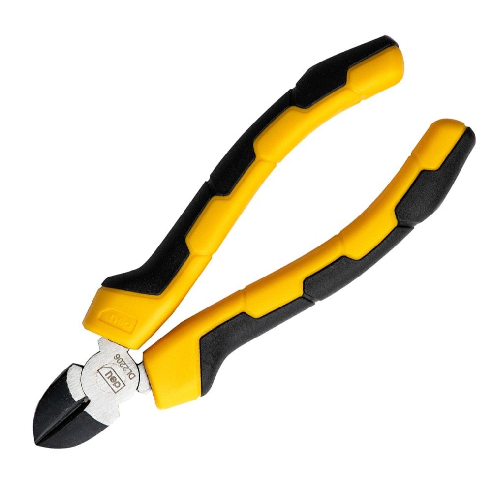 Диагонални клещи резачки Deli TOOLS EDL2206 6"/150 мм, жълточерни