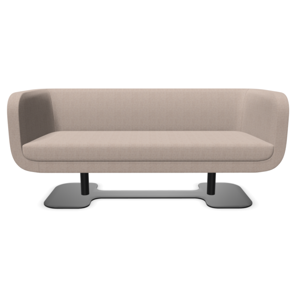 Диван Bound, триместен, 1730х635х760 мм, метална база, черна, дамаска MainLineFlags(4)MLF20, бежова