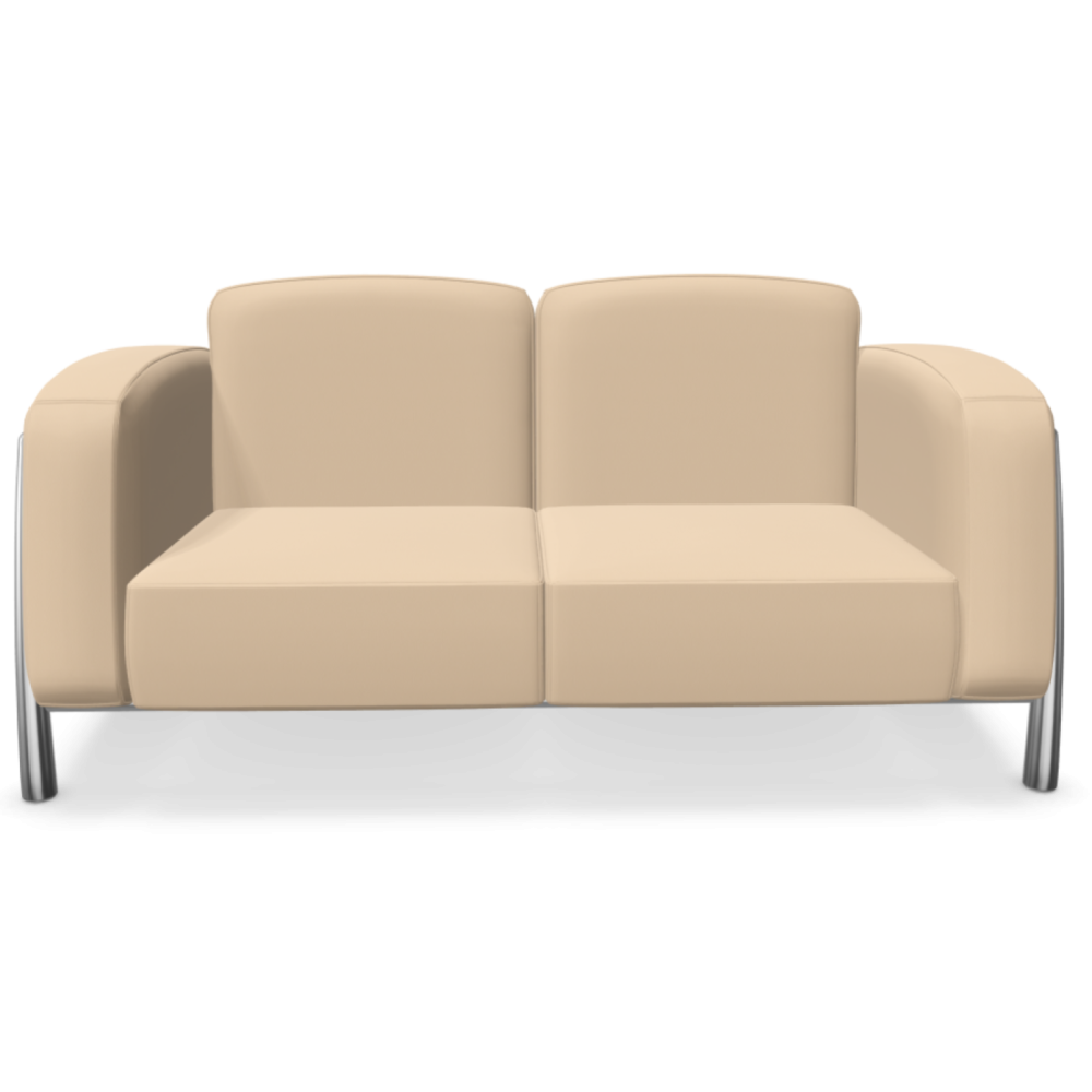 Диван Classic двуместен, 1470х880х770 мм, тапицерия кожа Fine Leather(5)SD06, цвят слонова кост