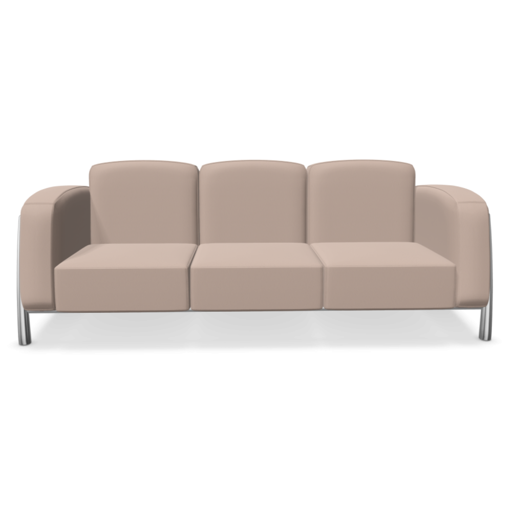 Диван Classic, триместен, 1810х880х770хмм, тапицерия кожа Fine Leather(5)SD18, бежова