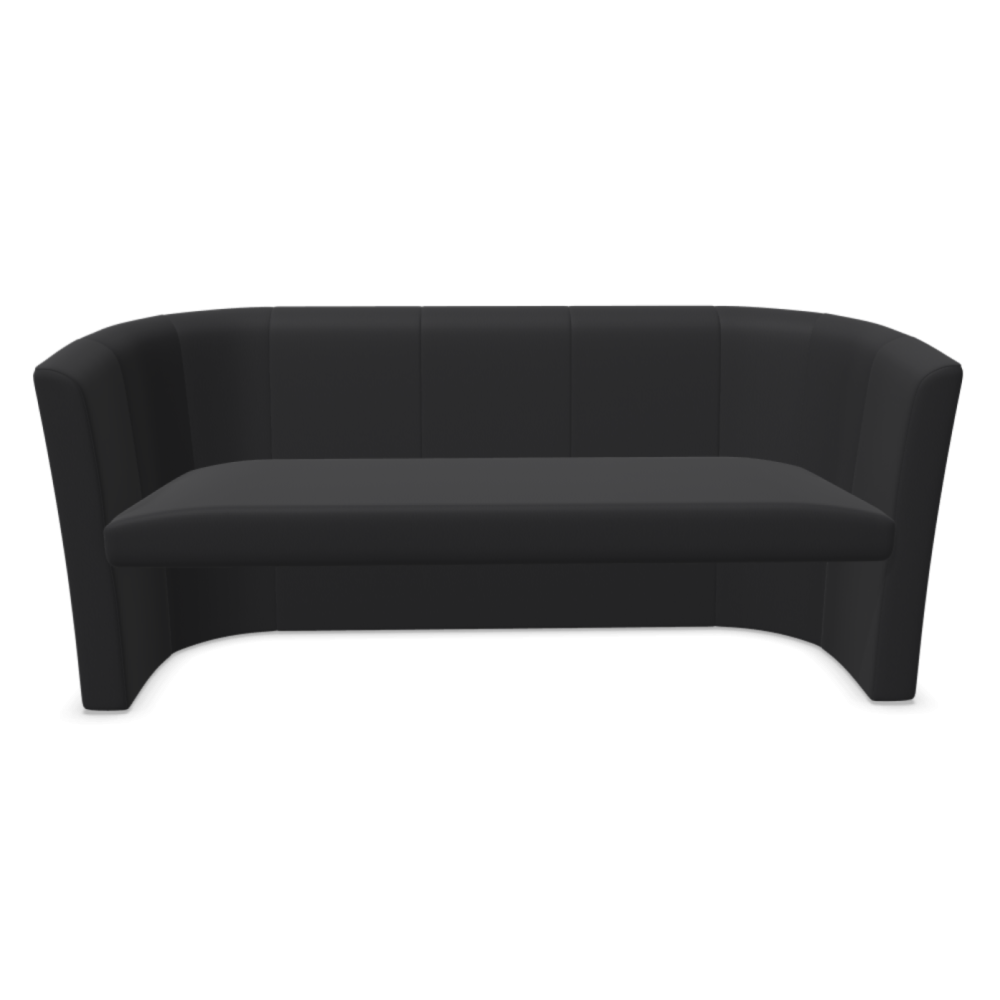 Диван Club-Trio, триместен, 1790х630х770 мм, тапицерия кожа Fine Leather(5)SD01, черна