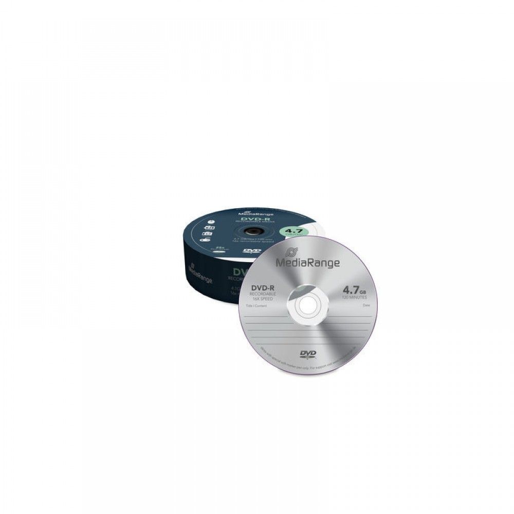 DVD-R MediaRange, 4.7GB, 16x, опаковка 25 бр.