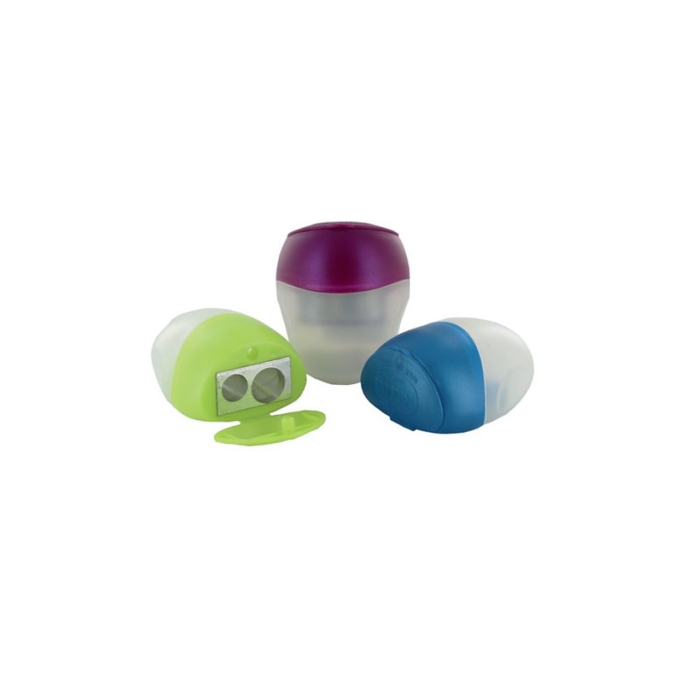 Двойна острилка с контейнер KUM Pencil-Pal Metallic, ф 8/11 мм, цветна