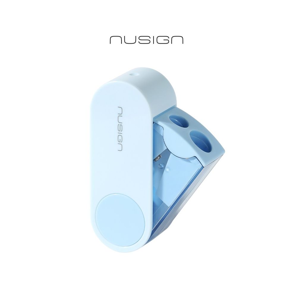 Двойна острилка с контейнер Nusign Classic ENS074-BL, ф 6.9/10.55 мм, 125x80x20 мм, синя