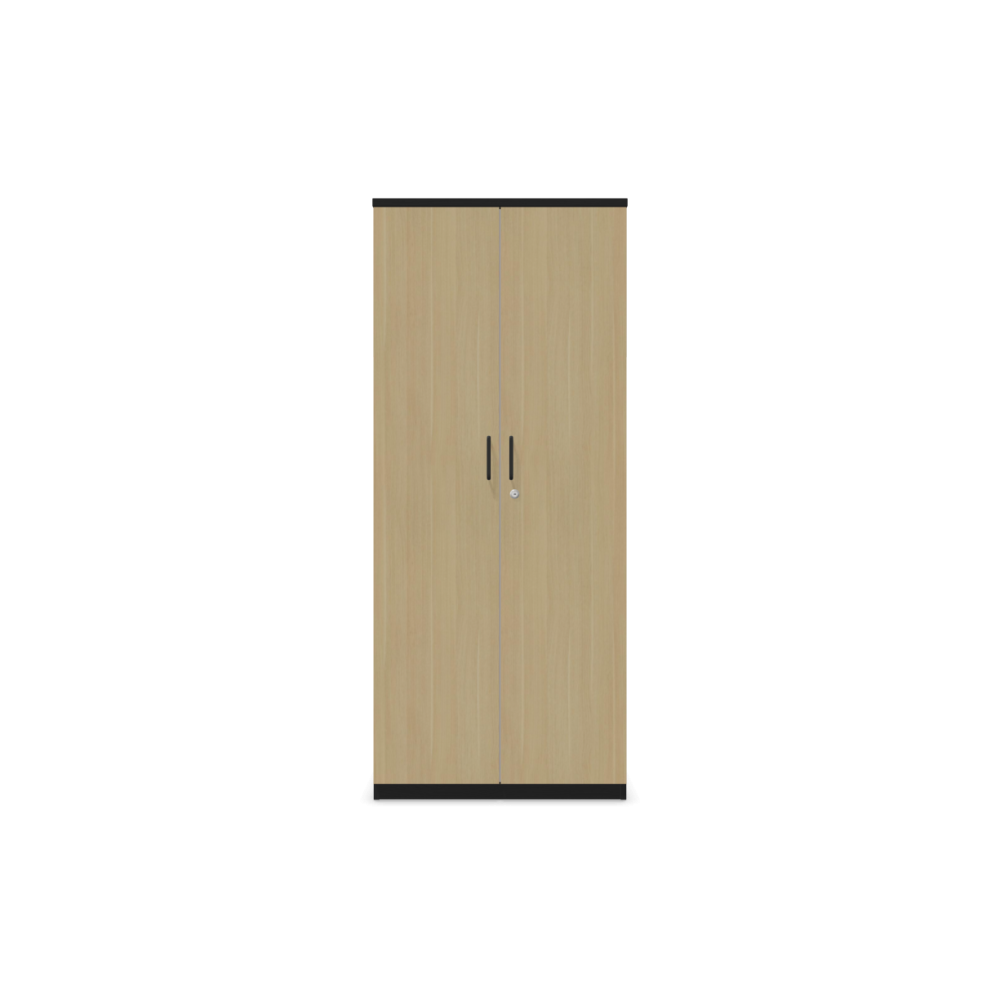 Двукрилен гардероб Easy Space D2, 800х445х1895мм, ПДЧ 25 мм, черна дръжка, дъб Кайзерберг и графит