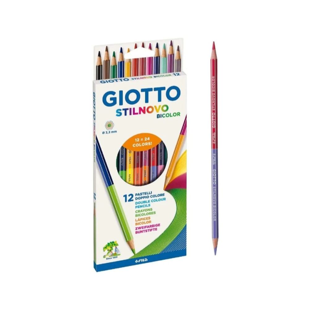 Двувърхи цветни моливи GIOTTO STILNOVO BICOLOR, шестоъгълно тяло, 24 цвята Двувърхи цветни моливи GIOTTO STILNOVO BICOLOR, шестоъгълно тяло, 24 цвята