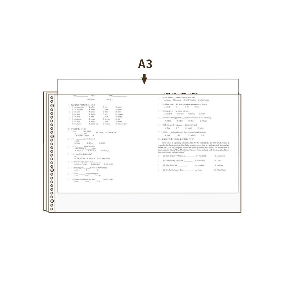 Джоб с европерфорация Deli Start, 72616, А3, хоризонтален, РР 40 mic, кристал, 20 бр.