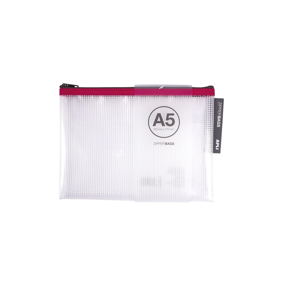 Джоб с цип APLI, A5, 235х175 мм, материал EVA, прозрачен